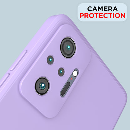 Pikkme Mi Redmi Note 10 Pro / Note 10 Pro Max Soft Matte Liquid Silicone Back Cover (Purple)