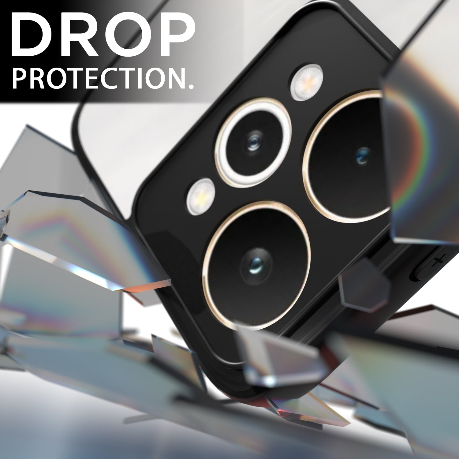 Pikkme Realme 15 pro 5G Eagle 2 Mag-Safe Shockproof Hard Transparent Back Cover (Black)