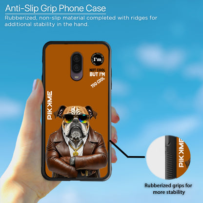 Pikkme Back Cover Pc Tpu + Printed Cool Funky Stylish Brown Dog Swag Raised Edges Camera Protection |Bumper Case For OnePlus 6T (Design 10)