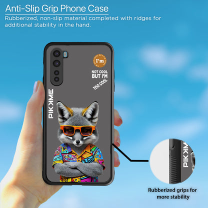 Pikkme Back Cover Pc Tpu + Printed Cool Funky Stylish Grey Wolf Swag Raised Edges Camera Protection |Bumper Case For OnePlus Nord (Design 01)