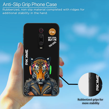 Pikkme Back Cover Pc Tpu + Printed Cool Funky Stylish Black Tiger Swag Raised Edges Camera Protection |Bumper Case For Redmi K20 Pro (Design 06)