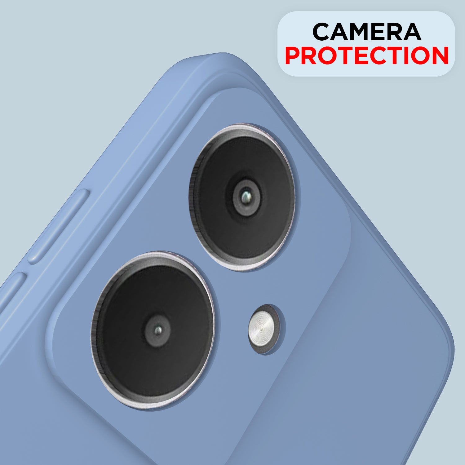 Pikkme Redmi 13C 5G Soft Matte Liquid Silicone Back Cover (Aqua Blue)