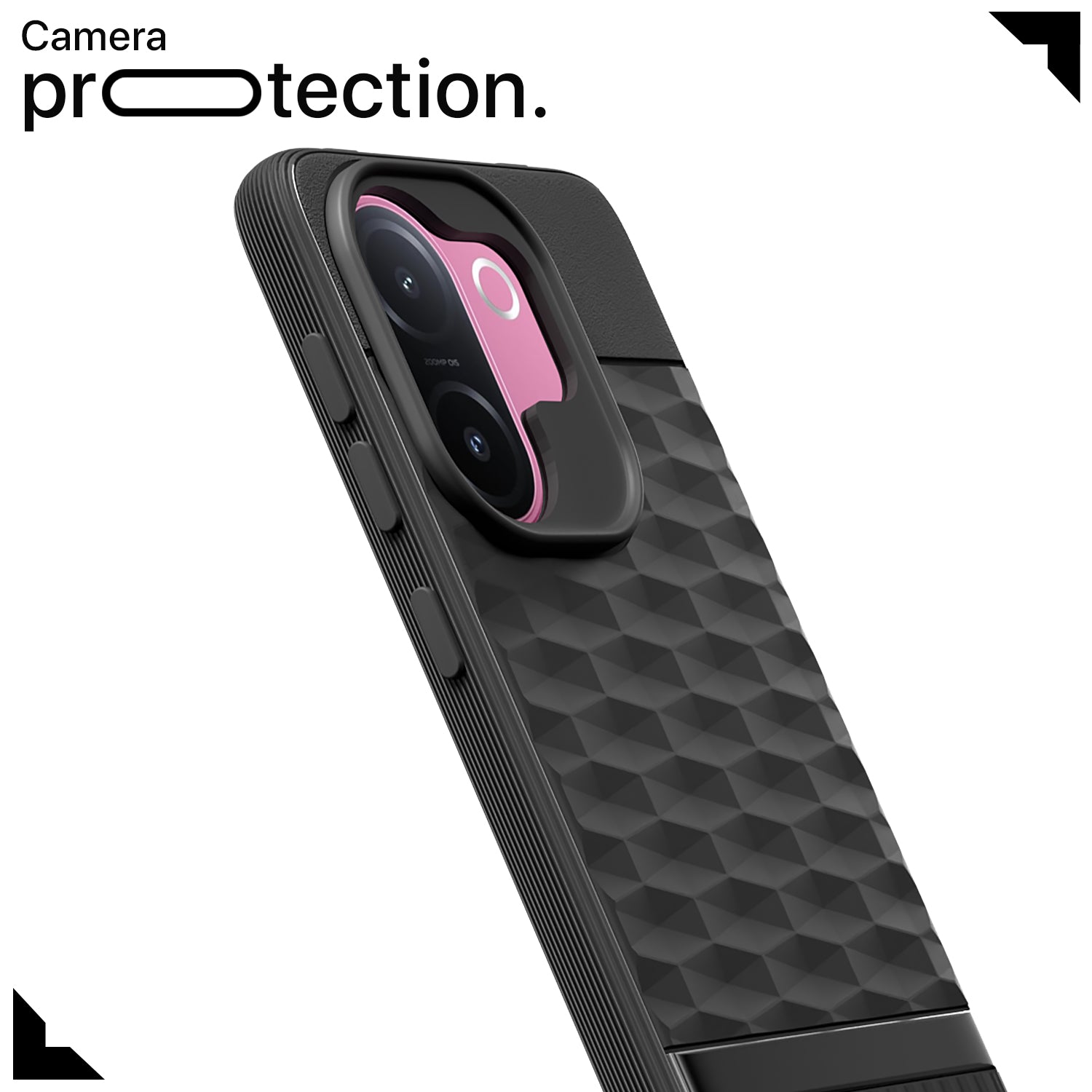 Pikkme Vivo V60e 5G Shockproof Soft Flexible Gencase Back cover (Black)