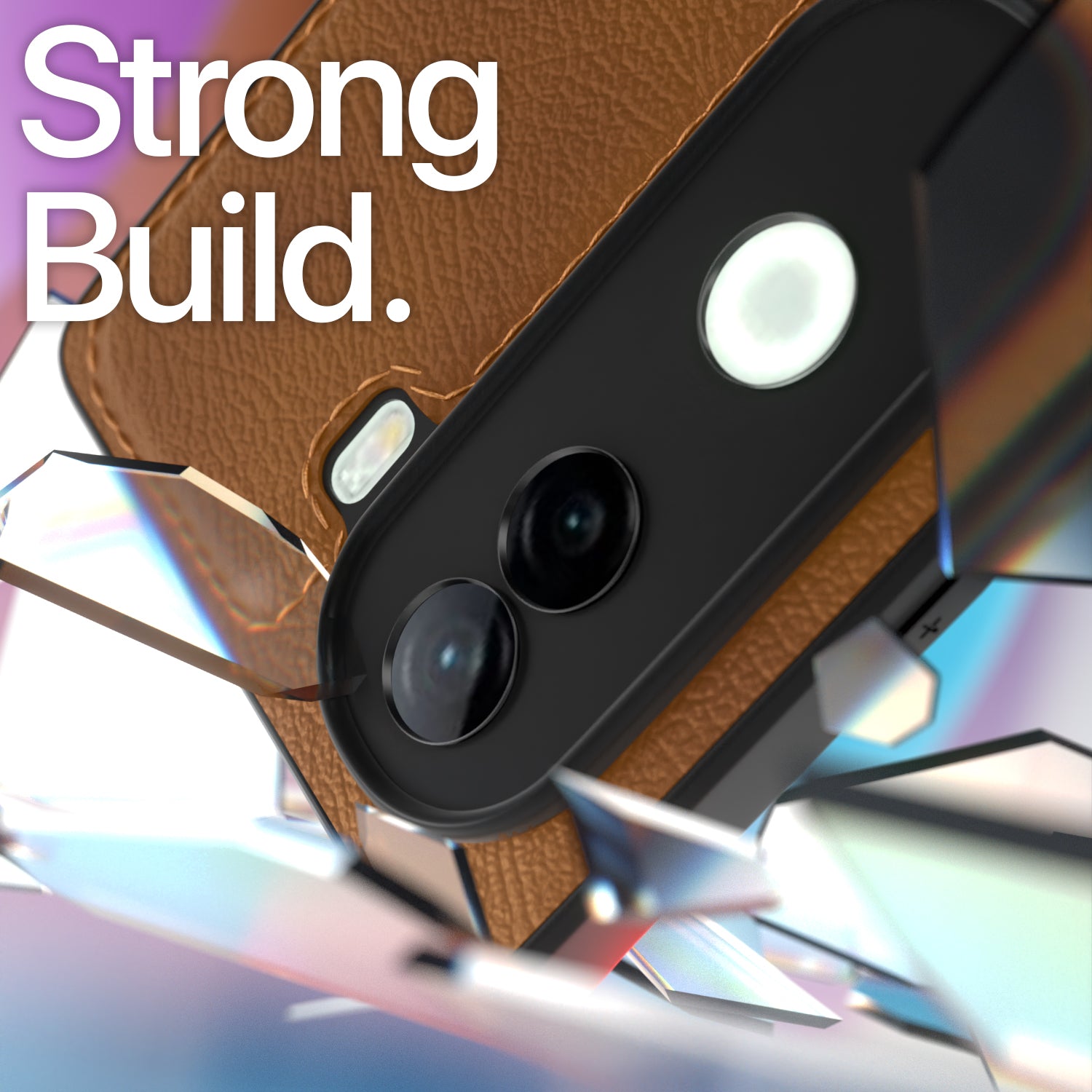 Pikkme Vivo V40e / iQOO Z9s 5G Leather Back Case | Brown