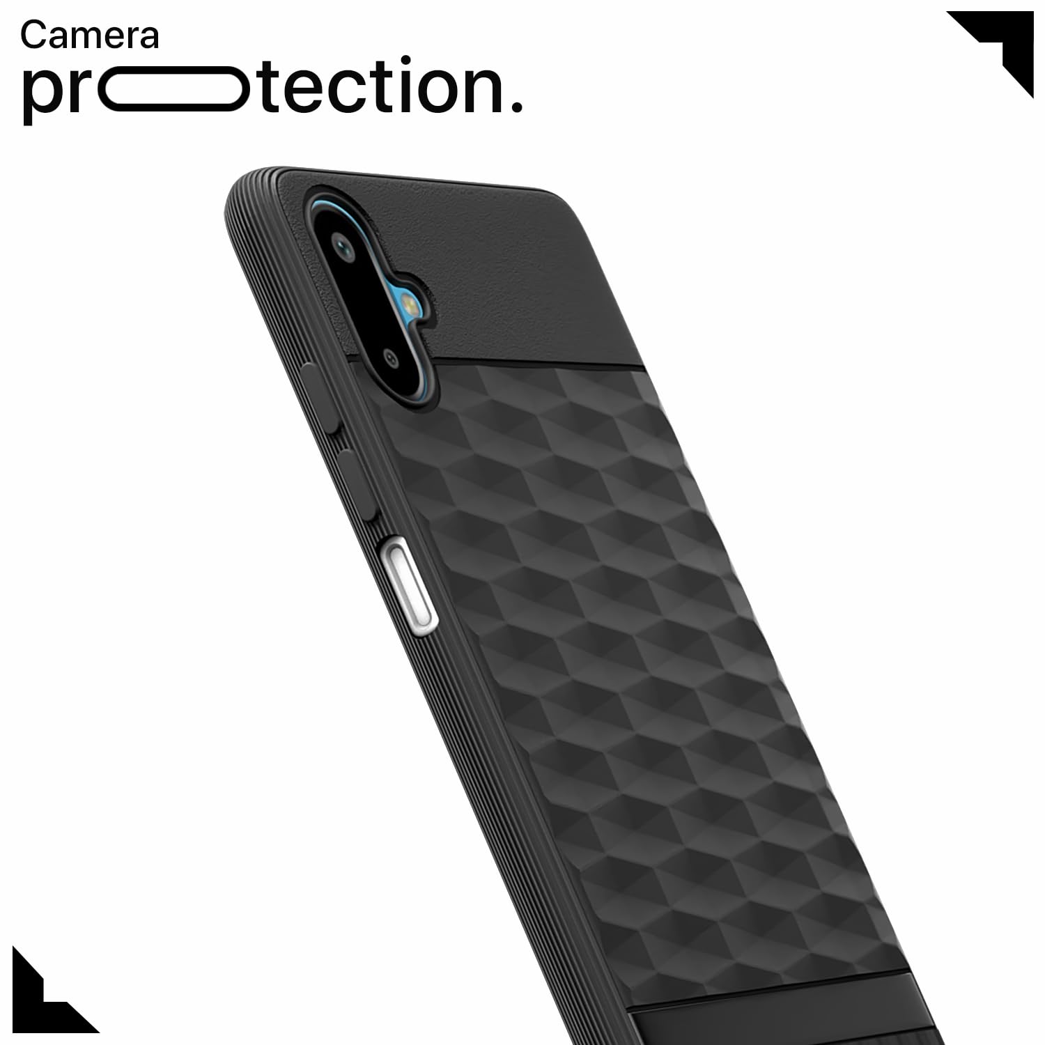 Pikkme Samsung Galaxy F06 5G / Samsung Galaxy M06 5G Shockproof Soft Flexible Gencase Back Cover (Black)