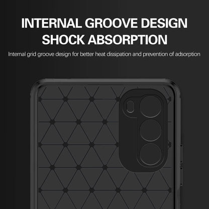 Pikkme Moto G52 / G82 5G  Hybrid Carbon Fiber Back Cover (Black)