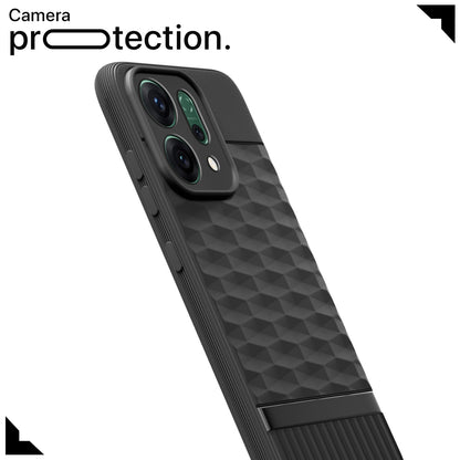 Pikkme Oppo Reno 14 5G Shockproof Soft Flexible Gencase Back cover (Black)
