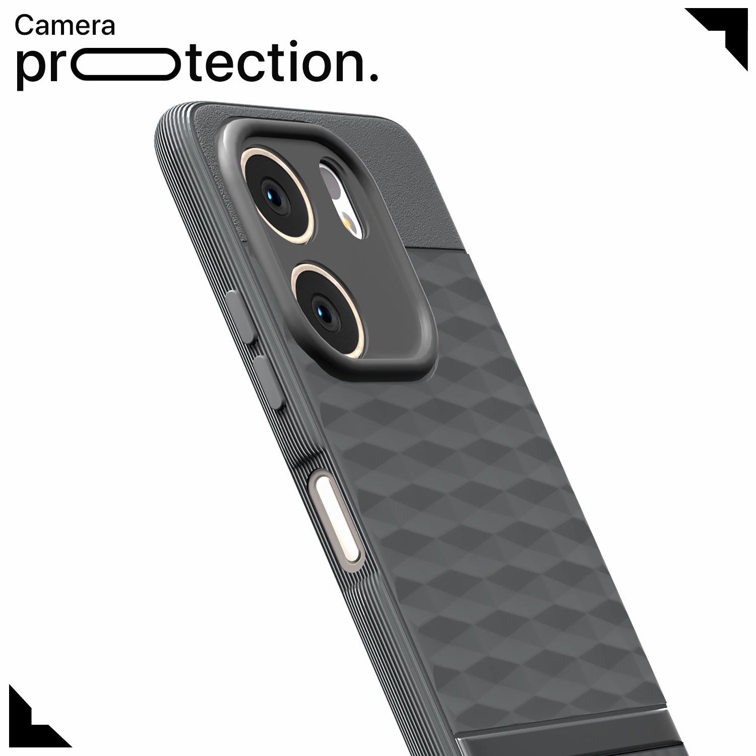 Pikkme Oppo A5x Shockproof Soft Flexible Gencase Back Cover (Grey)