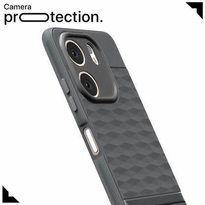 Pikkme Oppo A5x Shockproof Soft Flexible Gencase Back Cover (Grey)