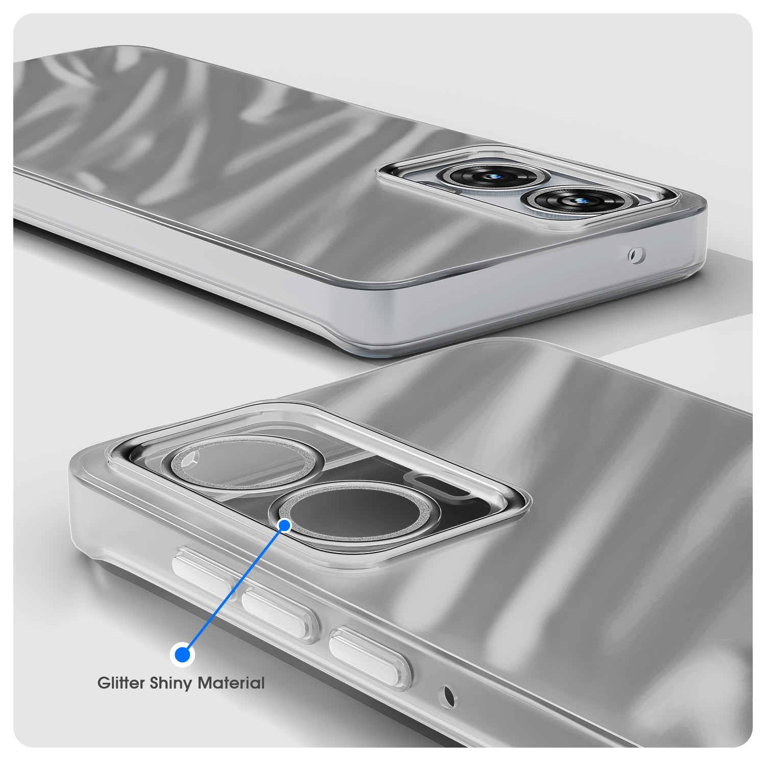 Silver mobile back cover for Moto Edge 50 Fusion/G96 5G – Pikkme – photo 5