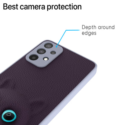 Pikkme Samsung Galaxy A32 4G Kitty Back Cover (Purple)