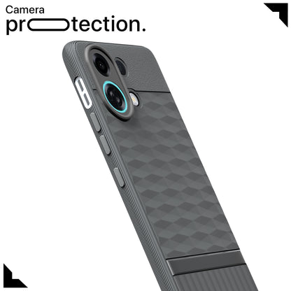 Pikkme Oppo K13 Turbo 5G Shockproof Soft Flexible Gencase Back cover (Grey)