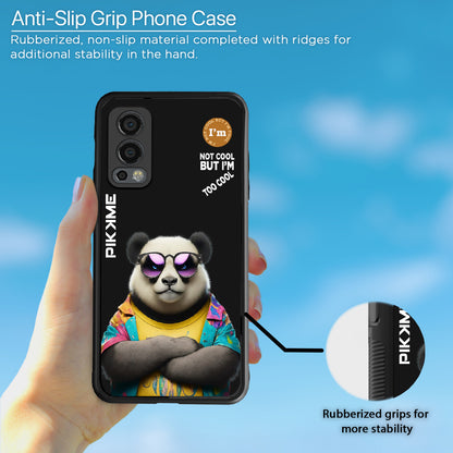 Pikkme Back Cover Pc Tpu + Printed Cool Funky Stylish Black Panda Swag Raised Edges Camera Protection |Bumper Case For OnePlus Nord 2 5G (Design 05)