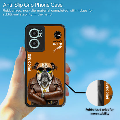 Pikkme Back Cover Pc Tpu + Printed Cool Funky Stylish Brown Dog Swag Raised Edges Camera Protection |Bumper Case For OnePlus Nord Ce 2 5G (Design 10)