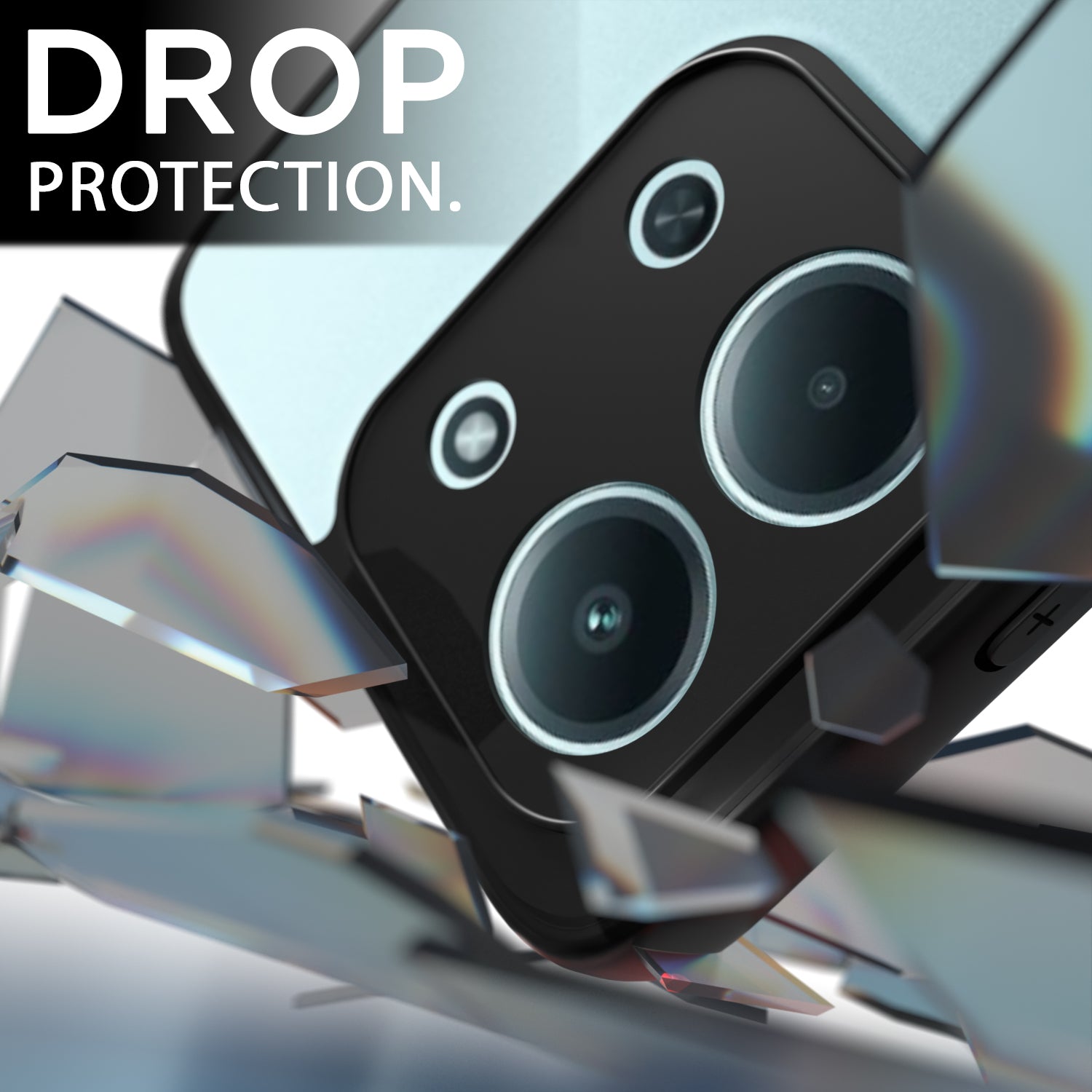 Pikkme Redmi 15c 5G Eagle 2 Mag-Safe Shockproof Hard Transparent Back Cover (Black)