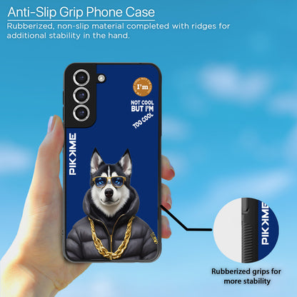 Pikkme Back Cover Pc Tpu + Printed Cool Funky Stylish Blue Dog Swag Raised Edges Camera Protection |Bumper Case For Samsung Galaxy S20 Fe (Design 08)