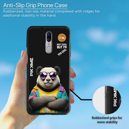 Pikkme Back Cover Pc Tpu + Printed Cool Funky Stylish Black Panda Swag Raised Edges Camera Protection |Bumper Case For Oppo F11 (Design 05)