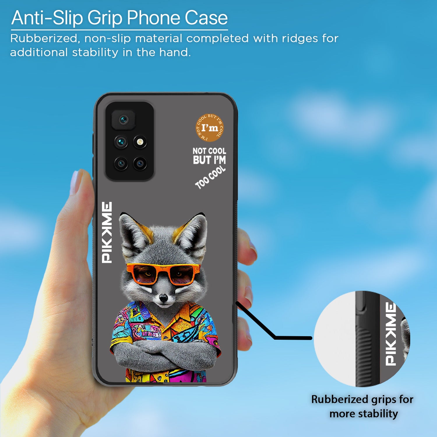 Pikkme Stylish Grey Wolf Swag Redmi 10 Prime Nim2 Back Cover (Design 01)