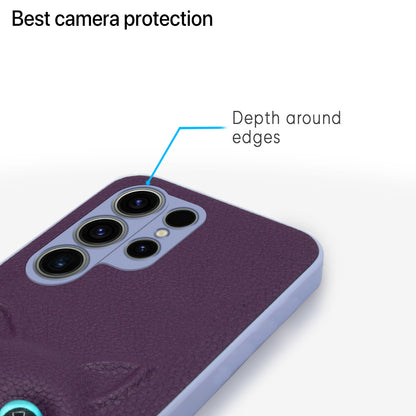 Pikkme Samsung Galaxy S23 Ultra 5G Kitty Back Cover (Purple)