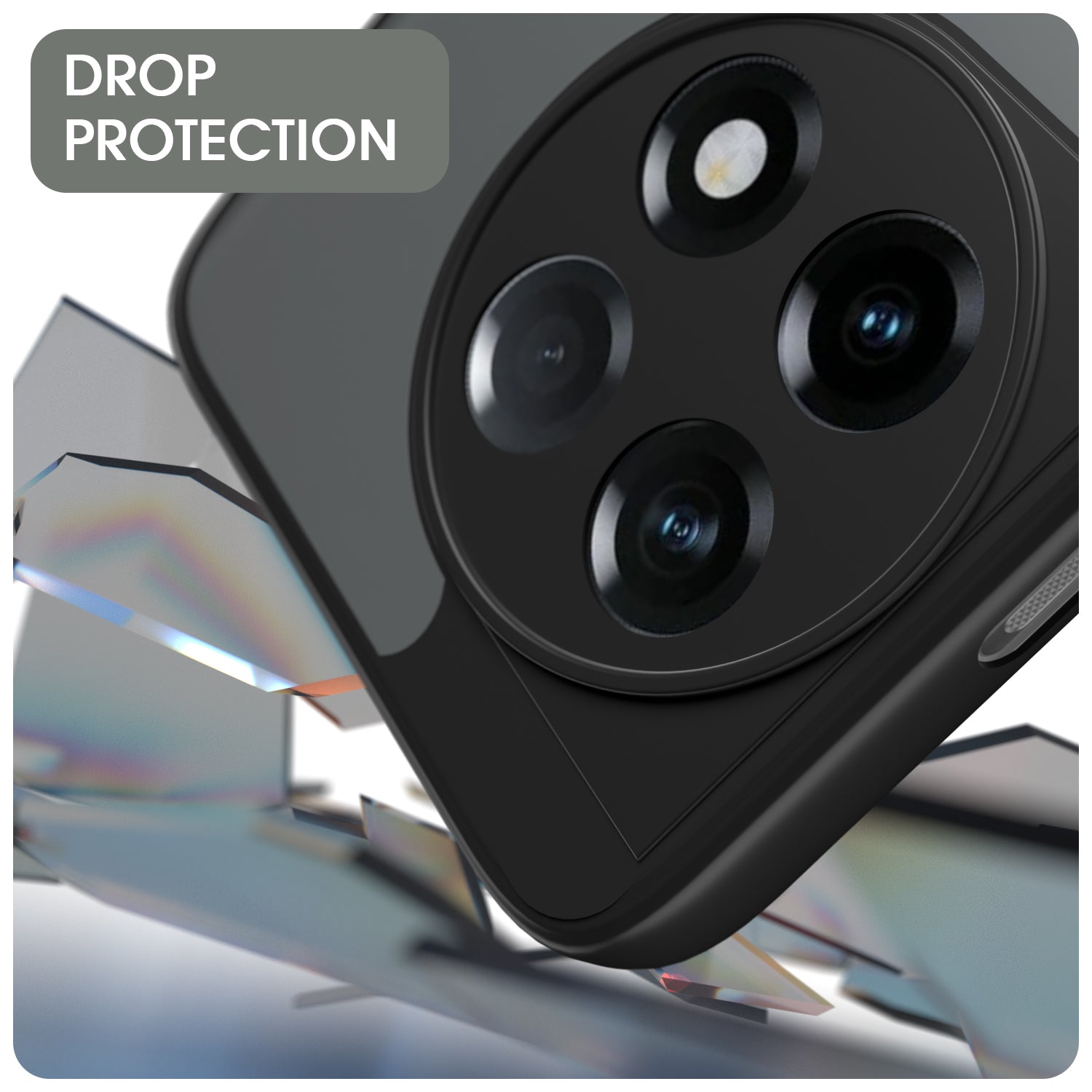 Pikkme OnePlus 11R 5G Eagle 2 Mag-Safe Smoke Shockproof Hard Transparent Back Cover (Black)