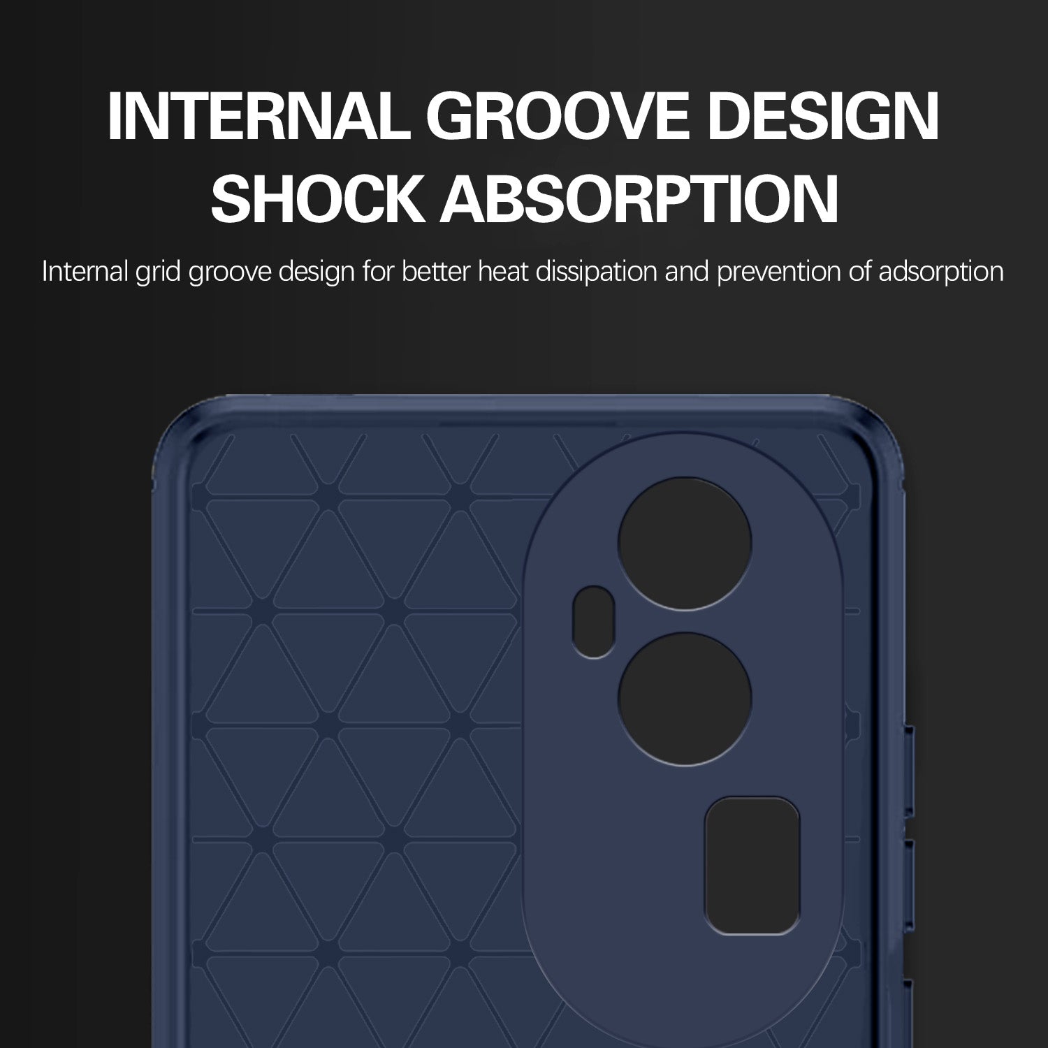 Pikkme Oppo Reno 10 Pro Plus 5G  Hybrid Carbon Fiber Back Cover (Blue)