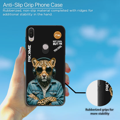 Pikkme Back Cover Pc Tpu + Printed Cool Funky Stylish Black Leopard Swag Raised Edges Camera Protection |Bumper Case For Asus Max Pro M1 (Design 04)