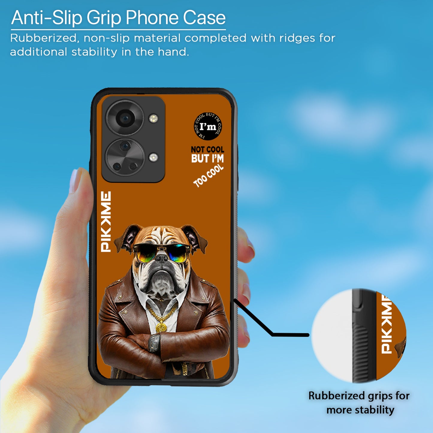 Pikkme Back Cover Pc Tpu + Printed Cool Funky Stylish Brown Dog Swag Raised Edges Camera Protection |Bumper Case For OnePlus Nord 2T 5G (Design 10)