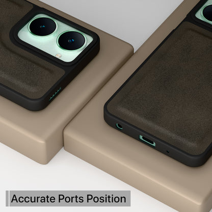 Pikkme iQOO Z9 Lite 5G | Vivo T3 Lite 5G | Vivo Y18 | Y18e | Y03 Premium Super Soft-Touch Leatherback Case (Brown)