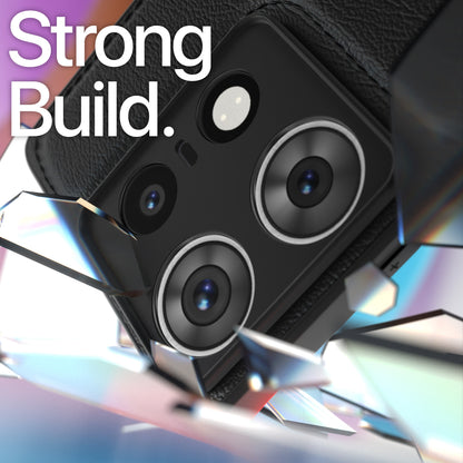 Pikkme Moto Edge 50 pro 5G Leatherback Back Case | Black