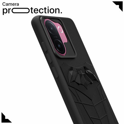 Pikkme Vivo V60e 5G Shockproof Stylish Cartoon Back Cover (Black)