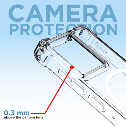 Pikkme Motorola Moto Edge 60 Pro 5G Mag-Safe Shockproof PC + TPU Back Cover (Transparent)