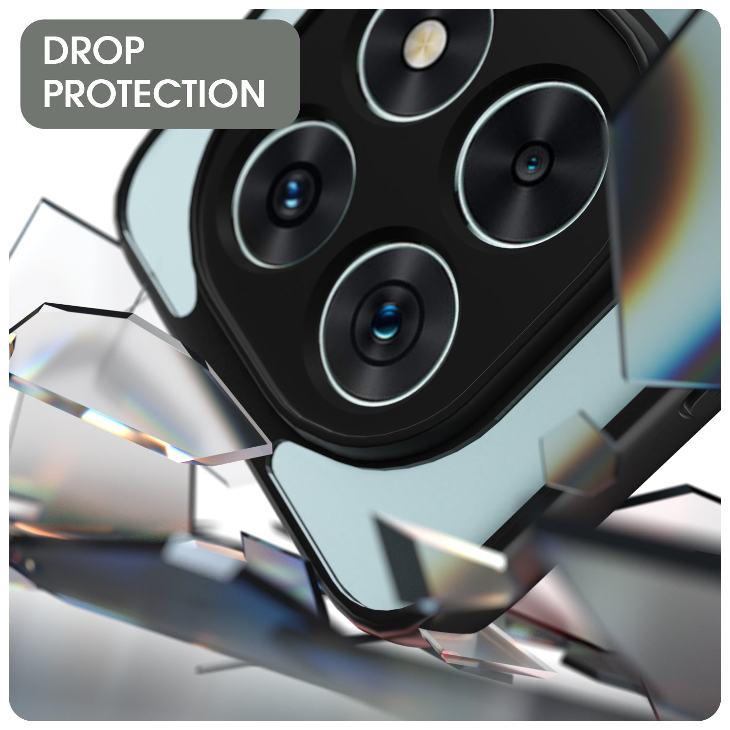 Pikkme Redmi Note 15 5G Eagle 2 Mag-Safe Shockproof Hard Transparent Back Cover (Black)