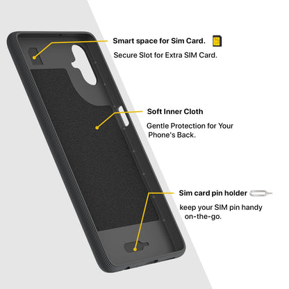 Pikkme Samsung Galaxy F06 5G / Samsung Galaxy M06 5G Shockproof Soft Flexible Gencase Back Cover (Grey)