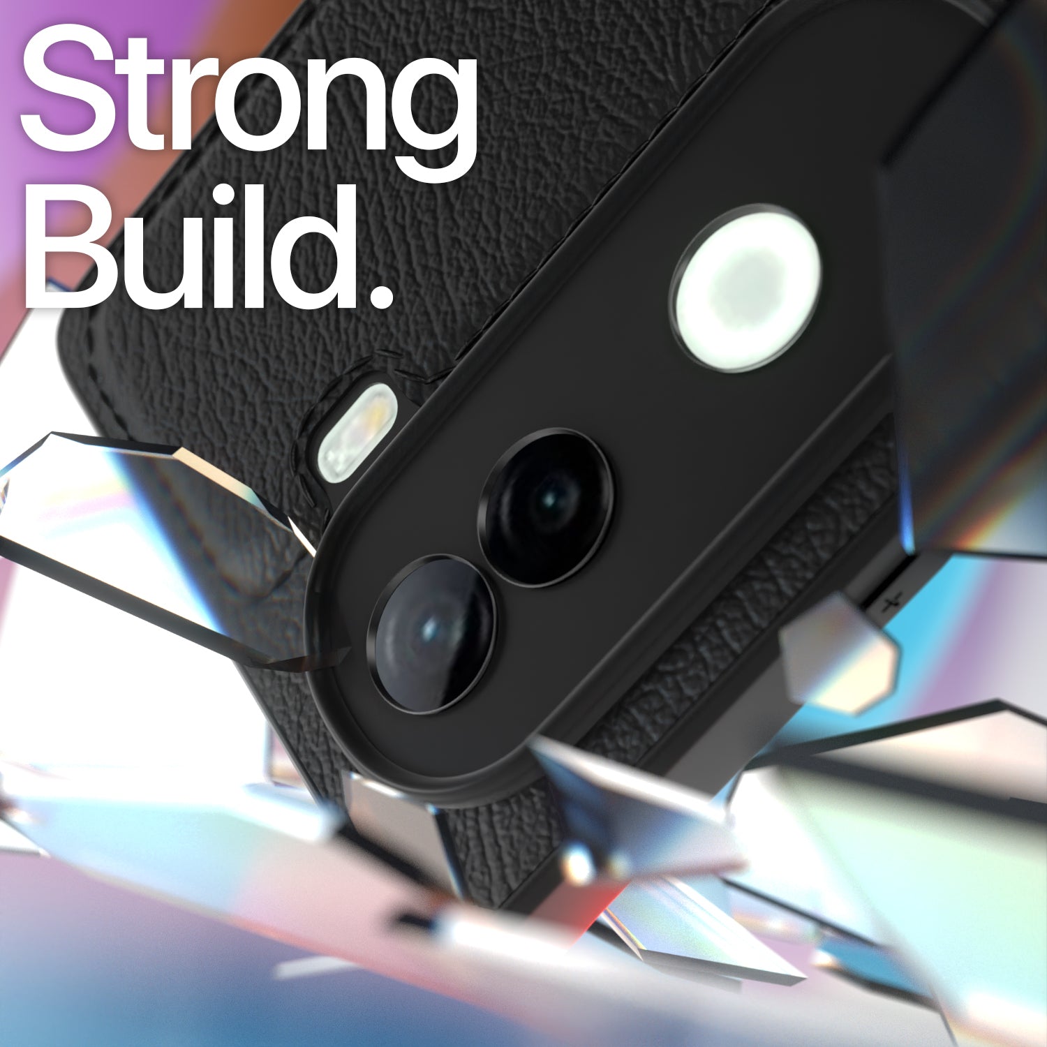 Pikkme Vivo V40e / iQOO Z9s 5G Leather Back Case | Black