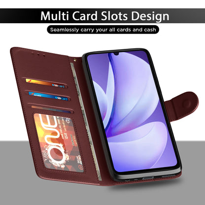 Pikkme Realme C71 5G Premium Leather Finish Vintage Flip Cover (Brown)