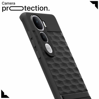 Pikkme Vivo Y400 Pro 5G Shockproof Soft Flexible Gencase Back Cover (Black)