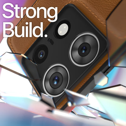 Pikkme Moto Edge 50 pro 5G Leatherback Back Case | Brown