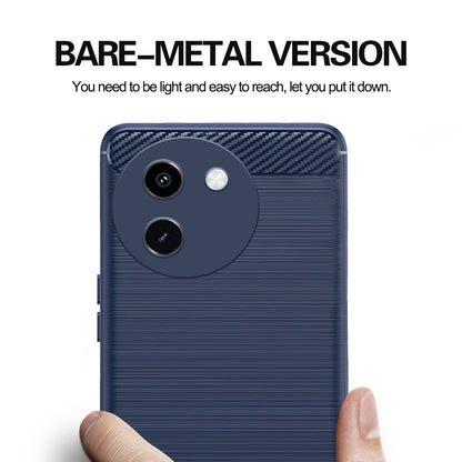 Pikkme Vivo Y200i 5G Hybrid Carbon Fibre Back Cover (Blue)