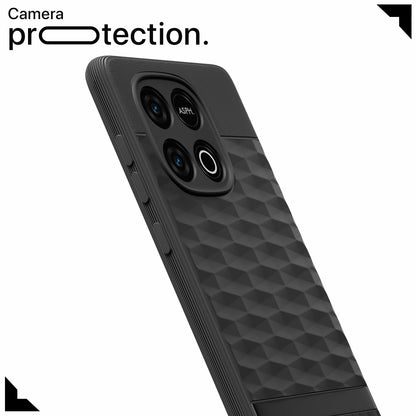 Pikkme iQOO Neo 10 5G Shockproof Soft Flexible Gencase Back Cover (Black)