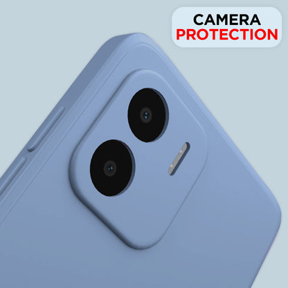 Pikkme Redmi A1 / Redmi A2 Soft Matte Liquid Silicone Back Cover (Aqua Blue)