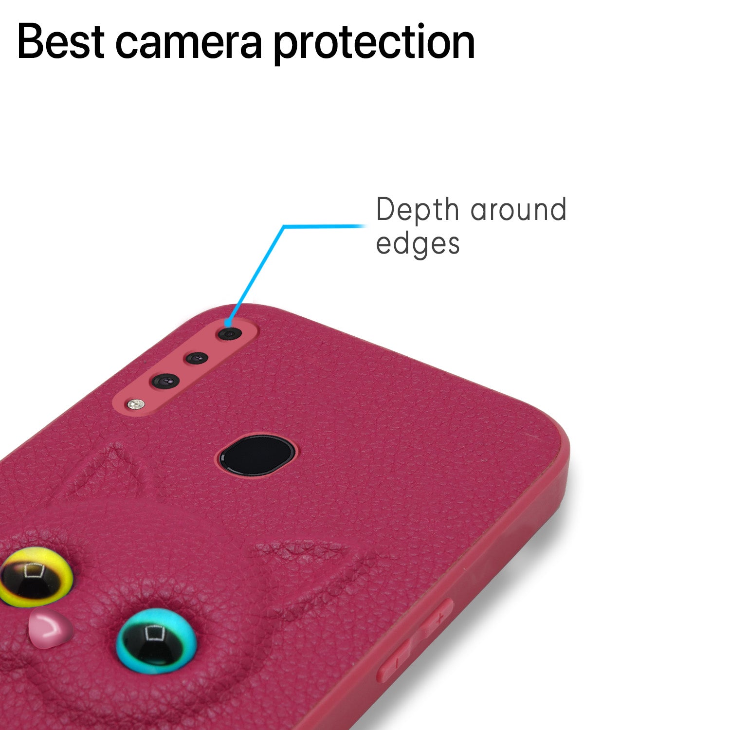 Pikkme Samsung Galaxy A20s Kitty Back Cover (Pink)
