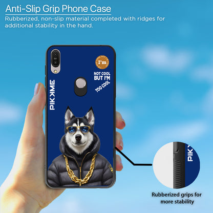 Pikkme Back Cover Pc Tpu + Printed Cool Funky Stylish Blue Dog Swag Raised Edges Camera Protection |Bumper Case For Asus Max Pro M1 (Design 08)