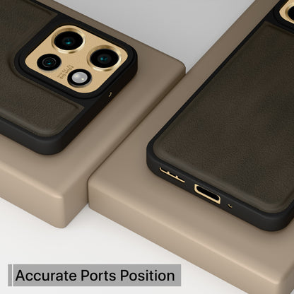 Pikkme Motorola Moto Edge 50 Neo 5G Premium Super Soft-Touch Leatherback Case (Brown)