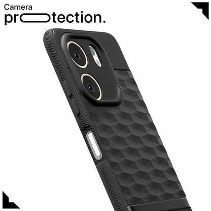 Pikkme Oppo A5x Shockproof Soft Flexible Gencase Back Cover (Black)