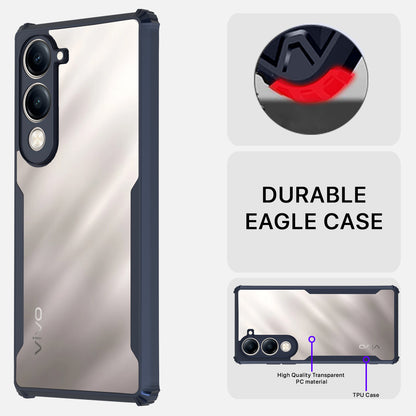 Pikkme Vivo T4 lite 5G / IQOO Z10 lite 5G / Vivo Y04 4G / Vivo Y19 5G Shockproof Eagle Clear Transparent Back Cover (Blue)