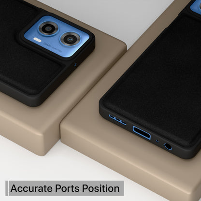 Pikkme Motorola Moto G34 / G45 5G Premium Super Soft-Touch Leatherback Case (Black)
