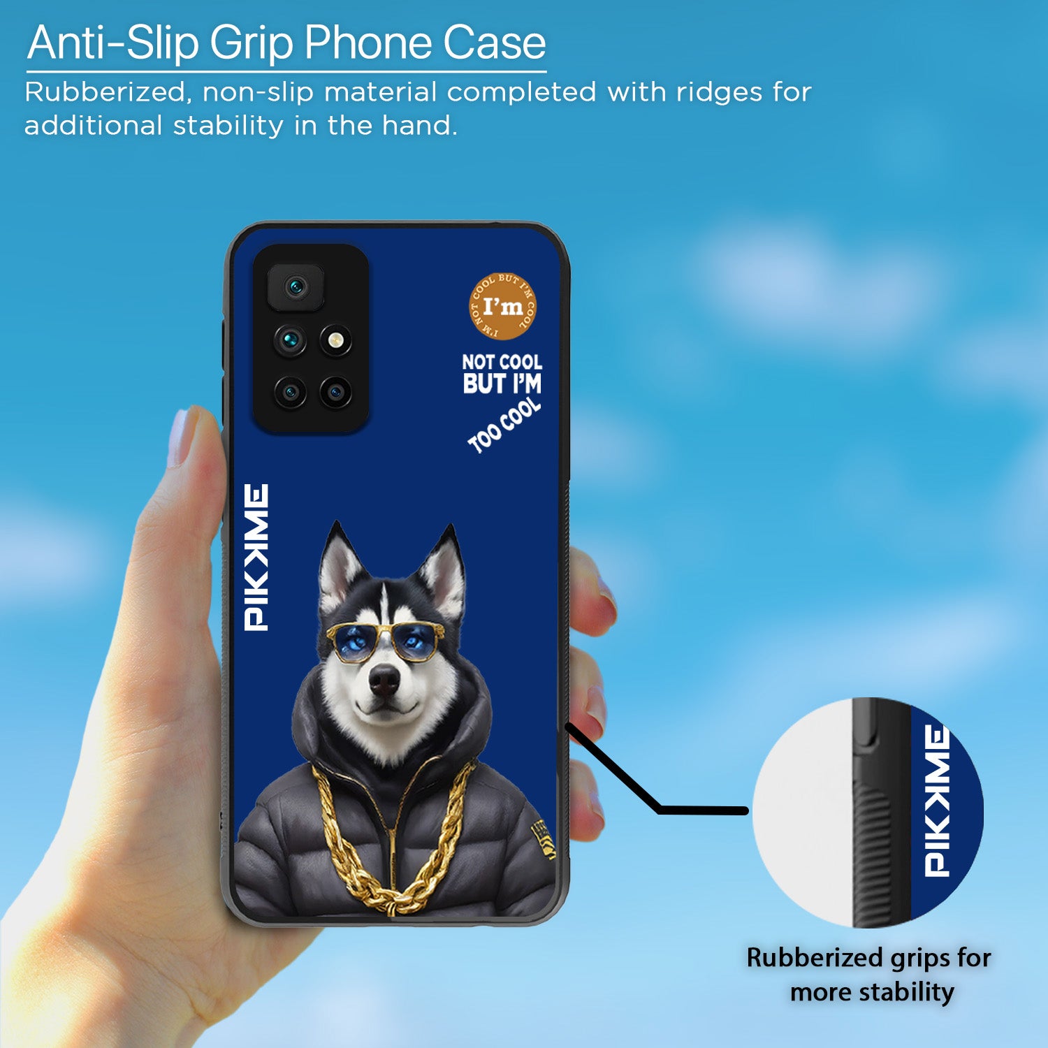 Pikkme Stylish Blue Dog Swag Redmi 10 Prime Nim2 Back Cover (Design 08)