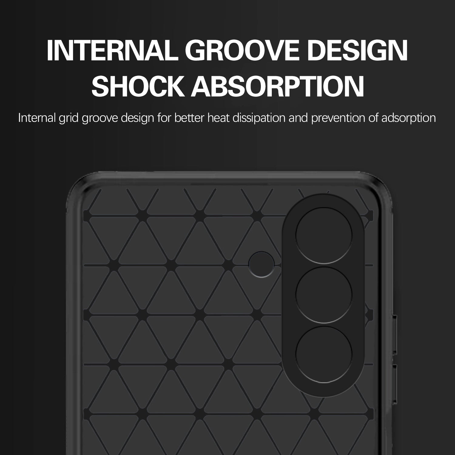 Pikkme Samsung Galaxy M17 5G / A17 5G / F17 5G  Hybrid Carbon Fiber Back Cover (Black)