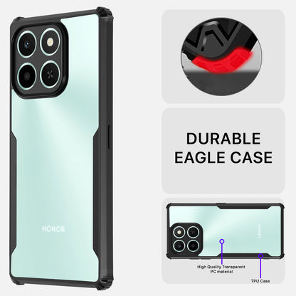 Pikkme Honor X6C Shockproof Eagle Clear Transparent Back Cover (Black)