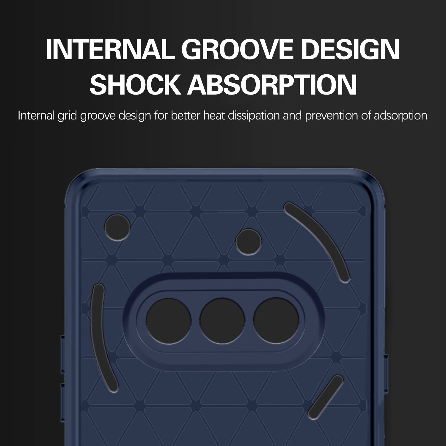 Pikkme Nothing Phone 3a 5G  Hybrid Carbon Fiber Back Cover (Blue)